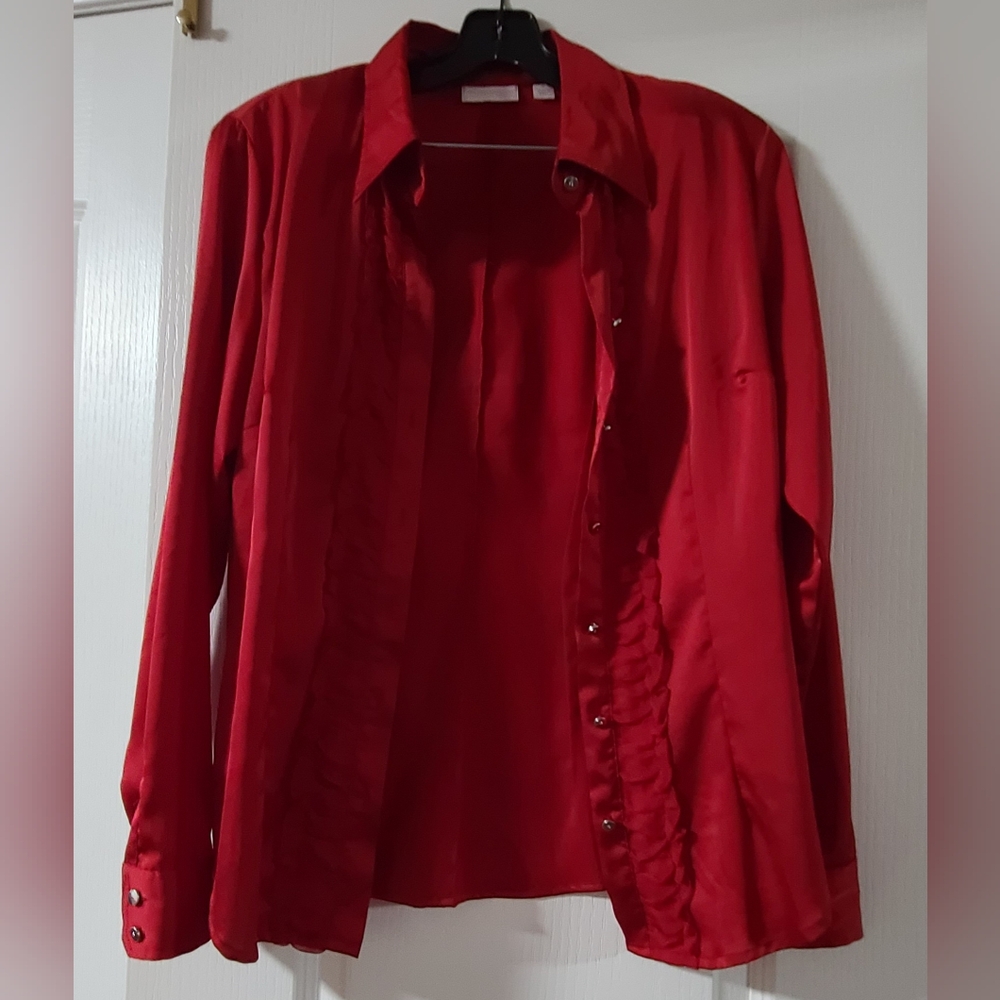 Elegant Red Women's Blouse